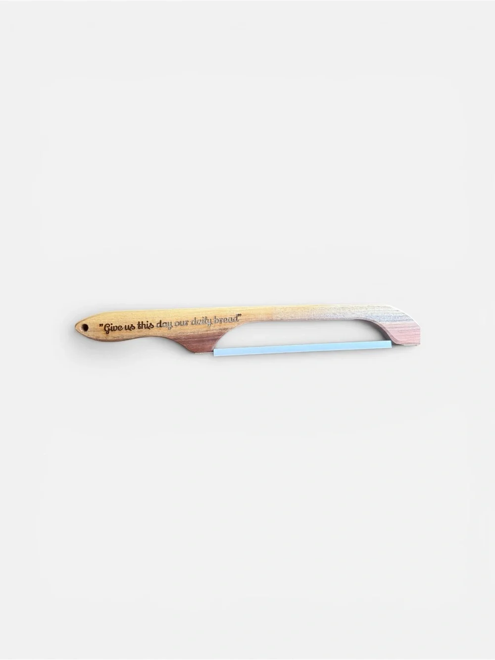 Wooden Serrated Bread Knife - Natural Wood Finish